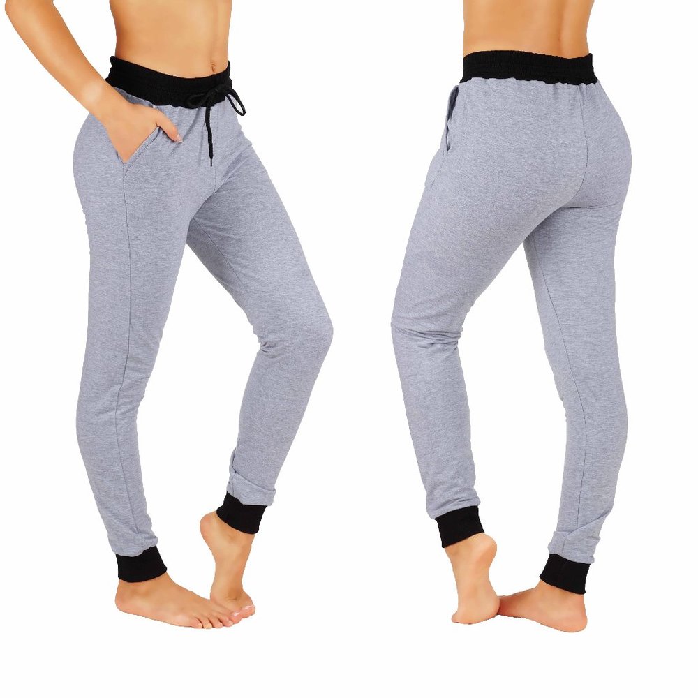 4pcs Set Full Length Cotton Joggers Sweatpants Pockets and elastic waistband